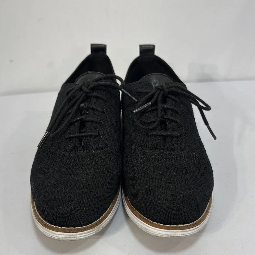 ☘️Cole Haan original grand Black and White Knit Sneakers wingtip, Oxford styling - Picture 2 of 8